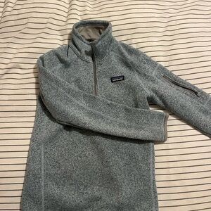 Patagonia Gray Zip Up Fleece Sweater